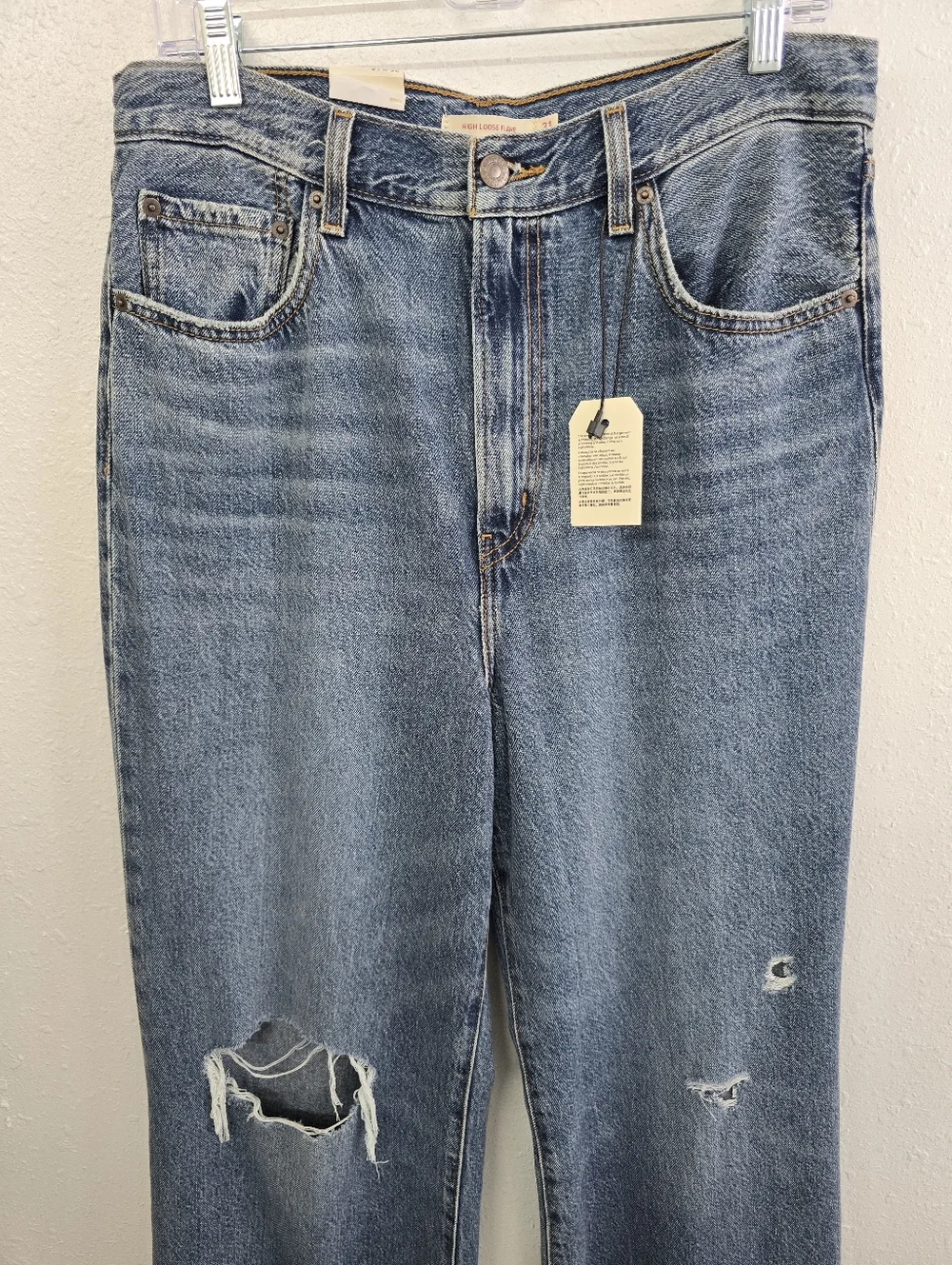 Levi's NWT High Rise Loose Flare Size 31 in Take Notes Wash Revolve - Picture 6 of 10